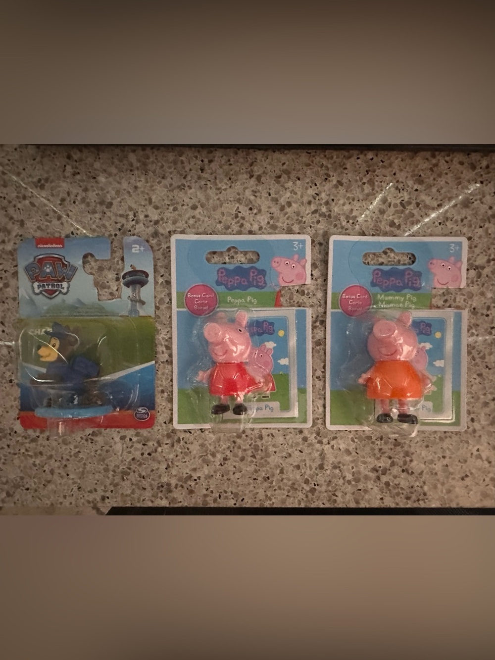 Peppa Pig & Mummy Pig Figure Lot + Paw Patrol Chase Figure Bundle